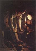 Georges de La Tour Young Christ with St.Joseph in the Capenter-s shop painting